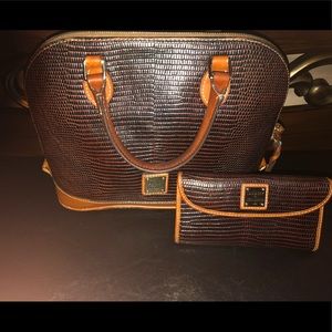 Dooney & Bourke satchel and wallet.